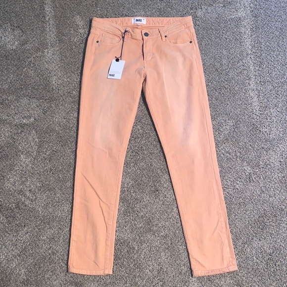 NWT PAIGE Tangerine Skyline Ankle Jeans - Picture 2 of 8